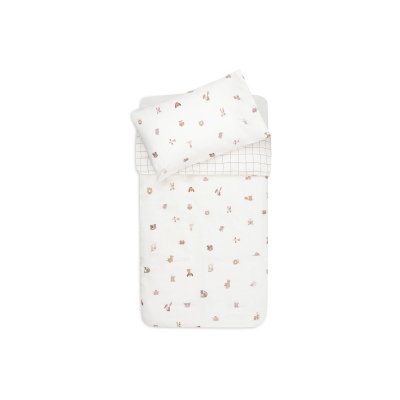 Housse de couette et taie 100x140 cm animal friends