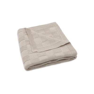 Couverture bébé tricot 75 x 100 cm box knit warm sand