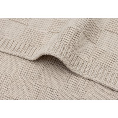 Couverture bébé tricot 75 x 100 cm box knit warm sand