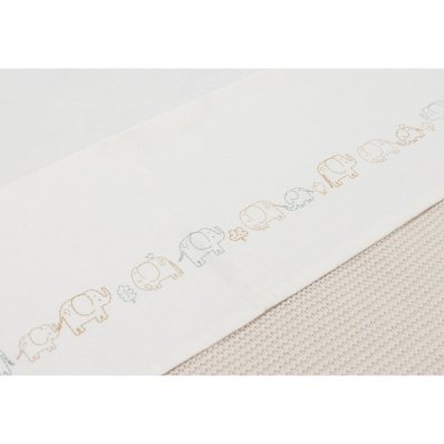 Drap lit bébé 120x150 cm elephant tales