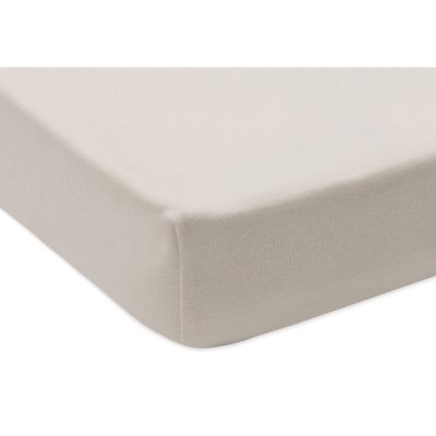 Lot de 2 draps housses 70 x 140 cm jersey oatmeal et sand