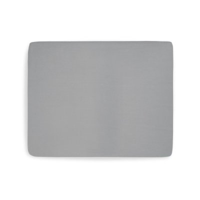 Lot de 2 draps housses 75 x 95 cm jersey pour tapis de parc storm grey