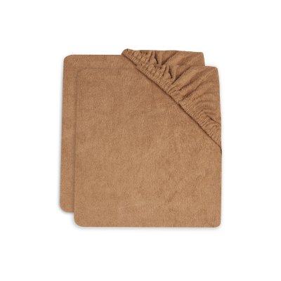 Lot de 2 housses matelas à langer éponge 50 x 70 cm biscuit