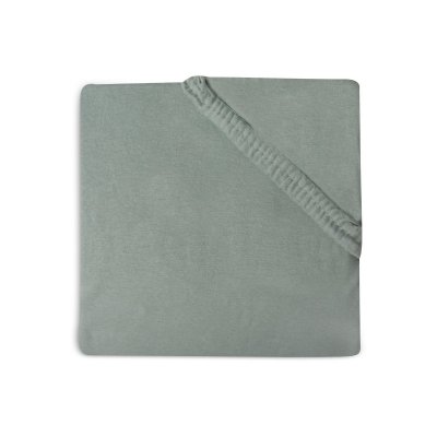 Drap housse 70x140 cm jersey ash green