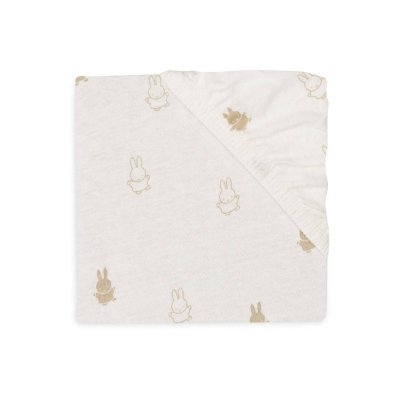 Drap housse berceau 40x80 cm jersey happy miffy nougat