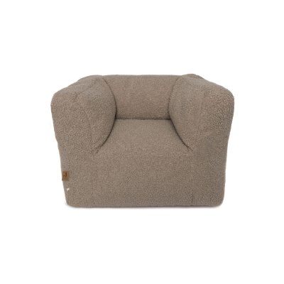 Fauteuil pouf enfant bouclette teddy warm sand