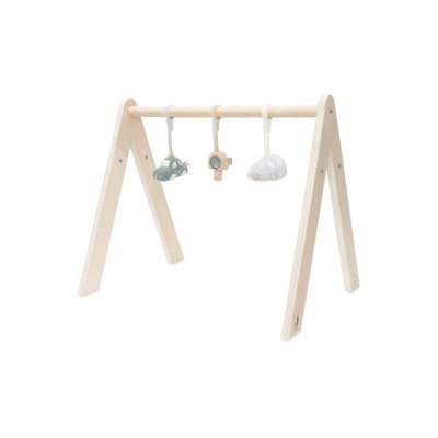 Arche d'éveil en bois avec 3 peluches on the go