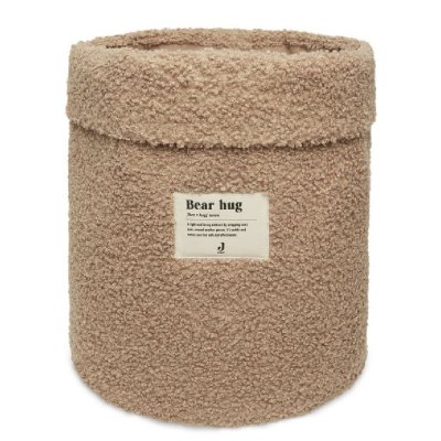 Panier de rangement 35x30 cm bouclette biscuit