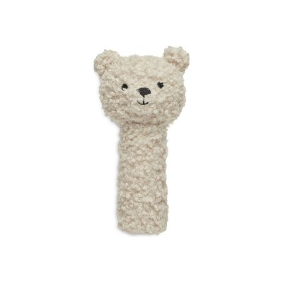 Hochet ours bouclette teddy bear naturel