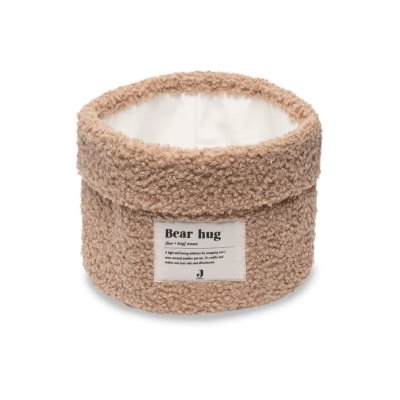 Panier de rangement 14x18 cm bouclette biscuit