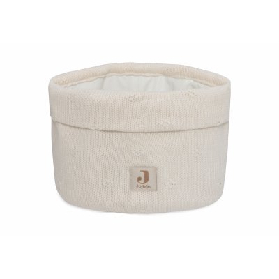 Panier de rangement cosy knit ivoire