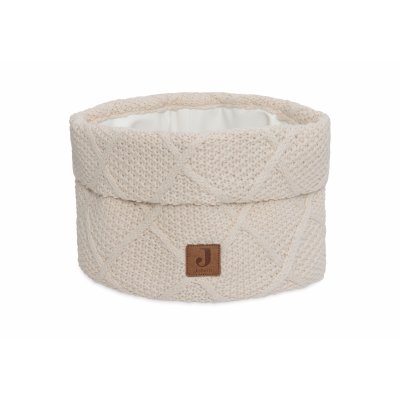 Panier de rangement check knit oatmeal