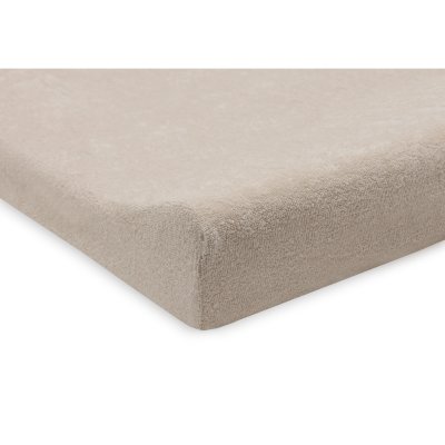 Lot de 2 housses matelas à langer éponge 50 x 70 cm oatmeal et sand