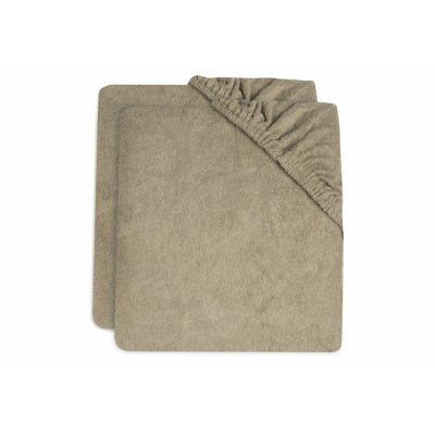 Lot de 2 housses matelas à langer éponge 50 x 70 cm olive