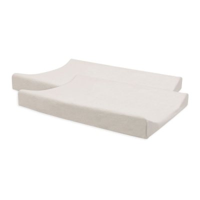 Lot de 2 housses matelas à langer éponge 50 x 70 cm oatmeal