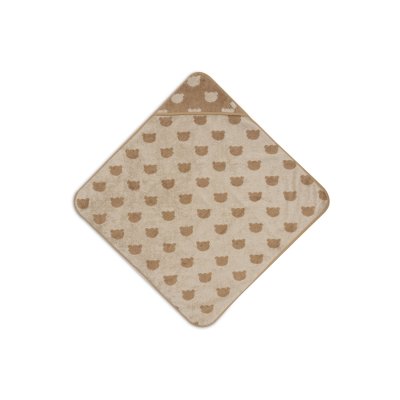 Cape de bain bébé éponge 75x75 cm jacquard teddy bear