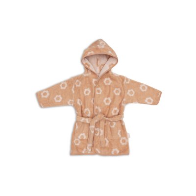 Peignoir éponge enfant jacquard flower 1-2 ans