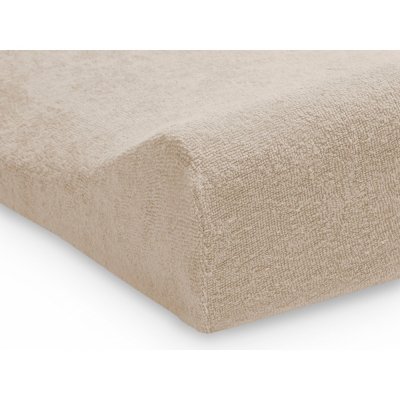 Housse matelas à langer éponge 50 x 70 cm nougat