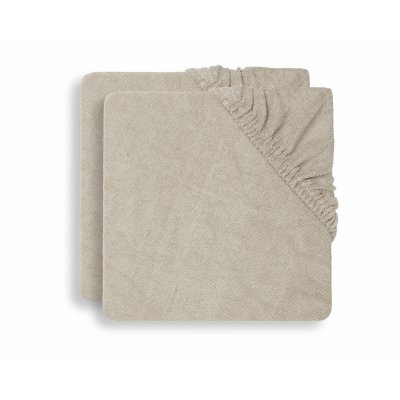 Lot de 2 housses matelas à langer éponge 50 x 70 cm nougat