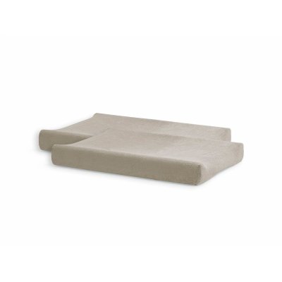 Lot de 2 housses matelas à langer éponge 50 x 70 cm nougat