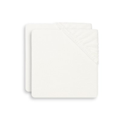 Lot de 2 housses matelas à langer éponge 50 x 70 cm ivoire