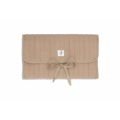 Tapis à langer nomade gaze de coton biscuit