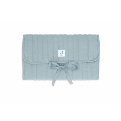 Tapis à langer nomade gaze de coton sea green