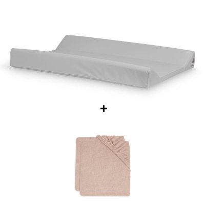 Pack matelas à langer 50 x 70 cm avec 2 housses éponge wild rose