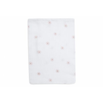 Lot de 2 gants de toilette gaze de coton paisley halo rose