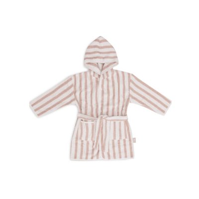Peignoir enfant éponge 1-2 ans stripe wild rose