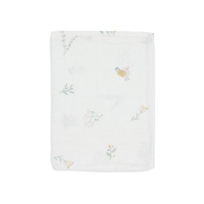 Lot de 3 gants de toilette gaze de coton lovely birds