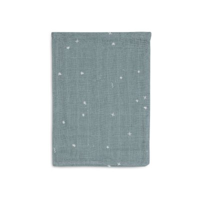 Lot de 3 gants de toilette gaze de coton twinkling sea green