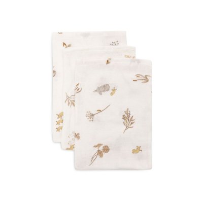 Lot de 3 gants de toilette gaze de coton riverside