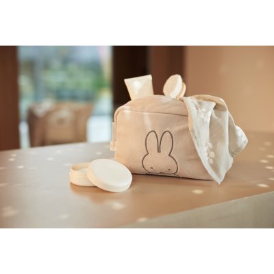 Trousse de toilette éponge miffy nougat