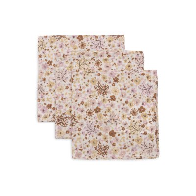 Lot de 3 langes en coton 31 x 31 cm flower fairies