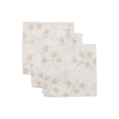 Lot de 3 langes en coton 31 x 31 cm leafy dreams