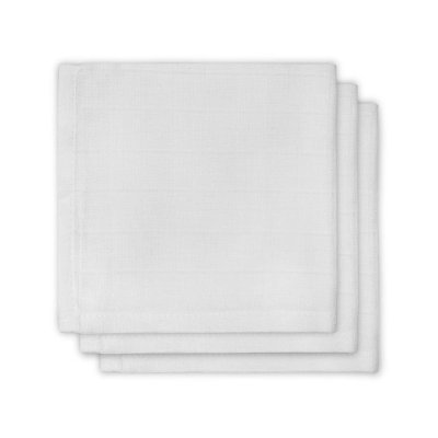 Lot de 3 langes gaze de coton blanc 31cm x 31cm