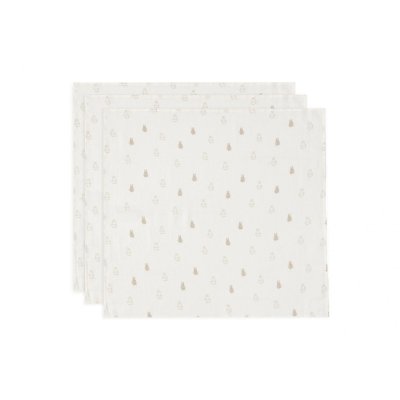 Lot de 3 langes gaze de coton 70 x 70 cm happy miffy nougat