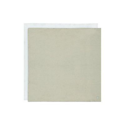 Lot de 2 langes gaze de coton 115 x 115 cm olive et ivoire