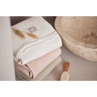 Lot de 4 langes gaze de coton 70 x 70 cm wild rose et ivoire