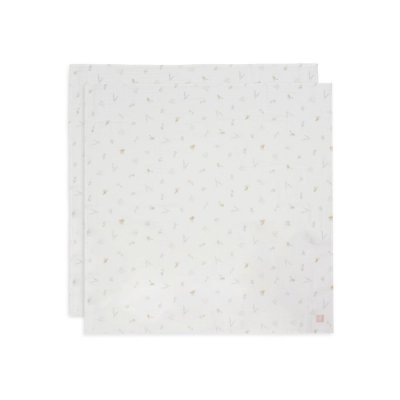 Lot de 2 langes gaze de coton 115 x 115 cm lovely birds