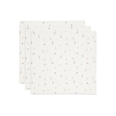 Lot de 3 langes gaze de coton 70 x 70 cm jungle jambo