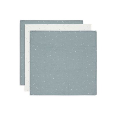 Lot de 3 langes gaze de coton 70 x 70 cm twinkling sea green