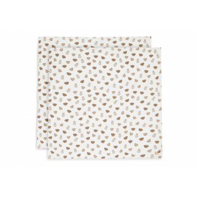 Lot de 2 langes gaze de coton 115x115 cm miffy and friends