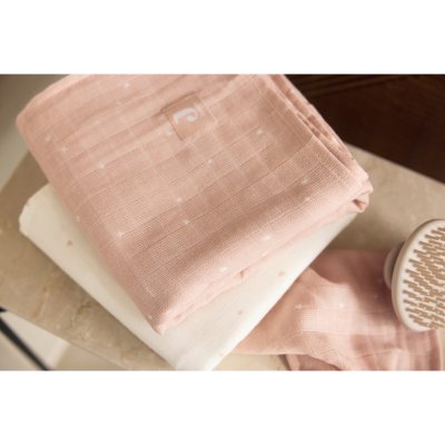 Lot de 3 langes en coton 31 x 31 cm twinkling wild rose