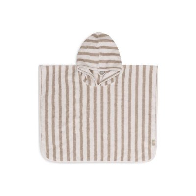 Poncho de bain éponge stripe olive