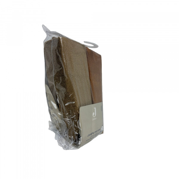 Les imparfaits - lot de 2 housses matelas à langer éponge 50 x 70 cm caramel et biscuit Jollein