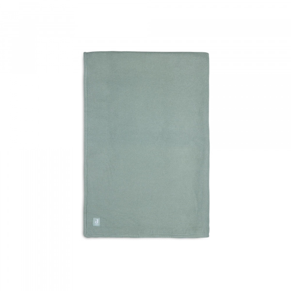 Couverture lit bébé 100x150cm basic knit forest green/fleece Jollein
