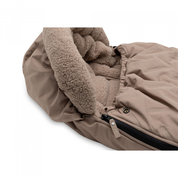 Chancelière hiver pour poussette embossed milky coffee Jollein