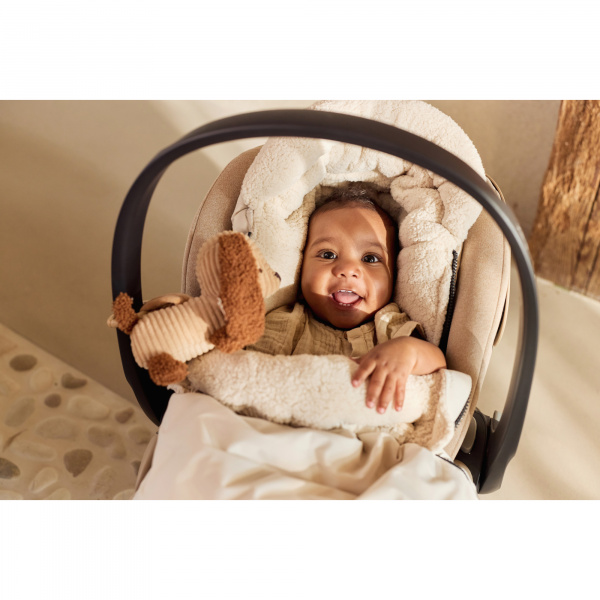 Chancelière hiver pour poussette embossed milky coffee Jollein